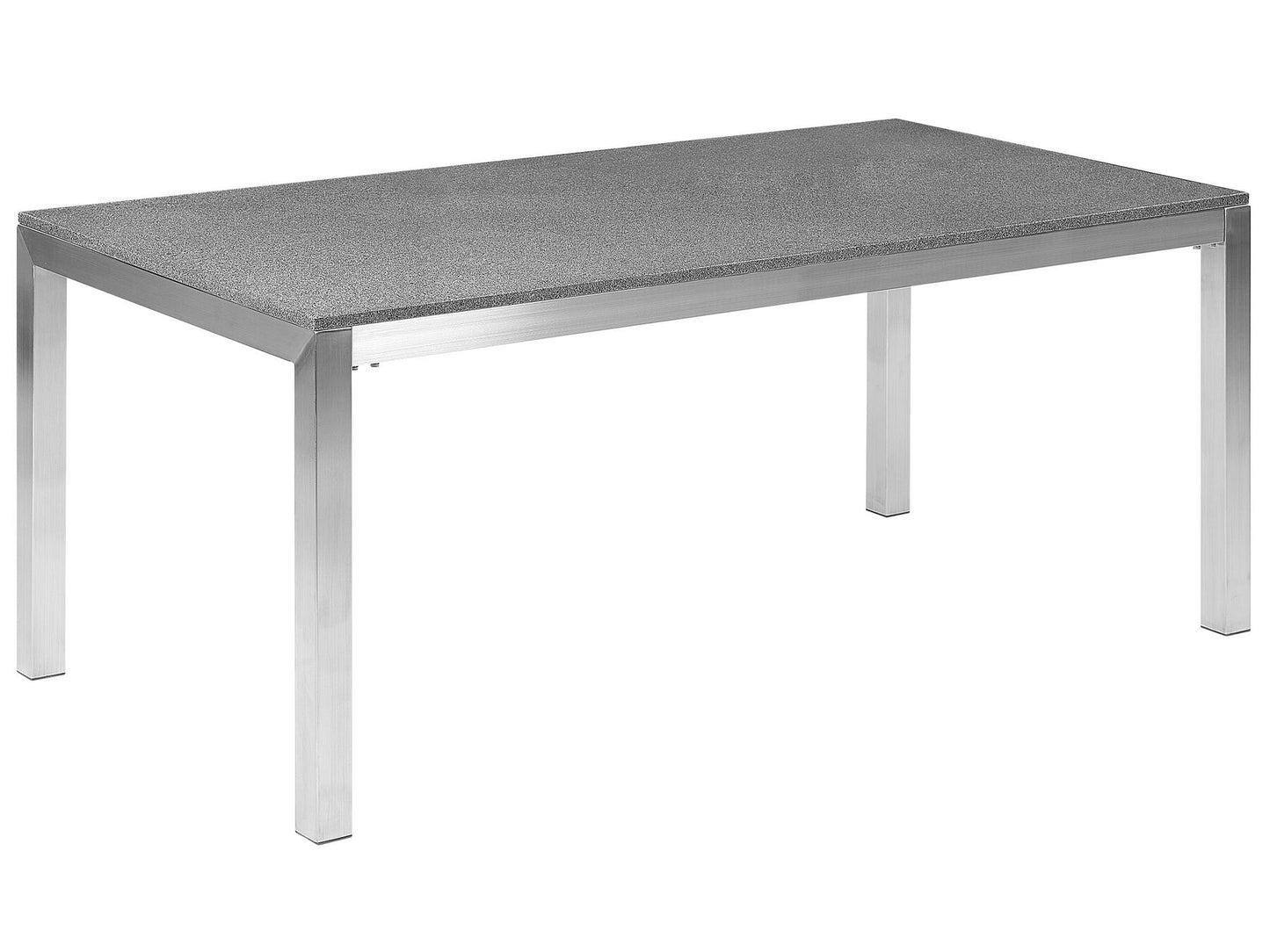 Garden Dining Set 6 Seater GROSSETO Granite Polished Grey