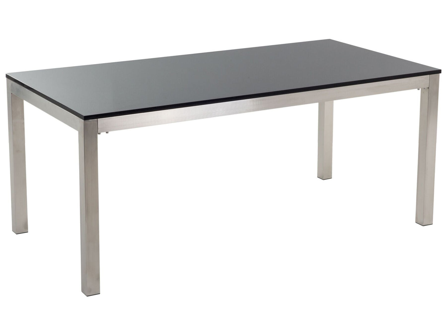 Garden Dining Set 6 Seater GROSSETO Granite Polished Grey/ Black