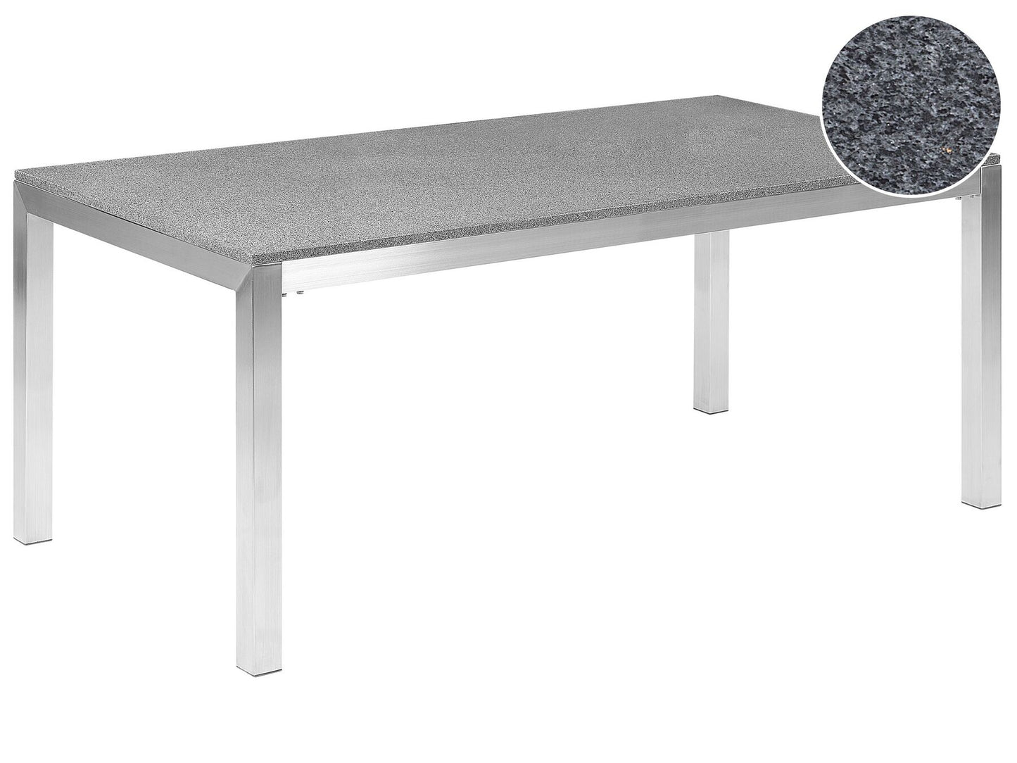 Set of 6 Garden Chairs GROSSETO Stainless Steel Grey