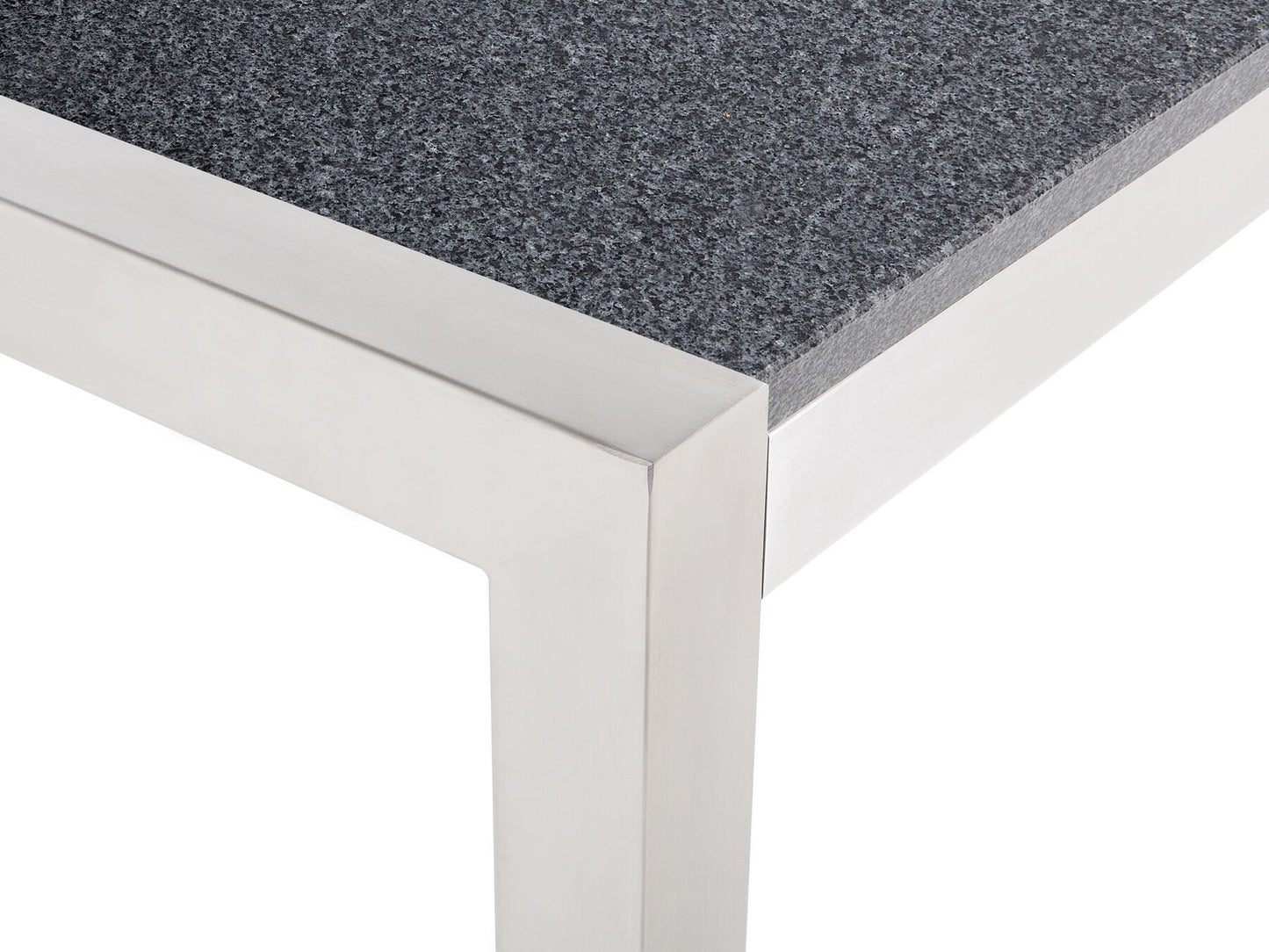Garden Dining Set 8 Seater GROSSETO Triple Plate Granite Polished Grey/ Black