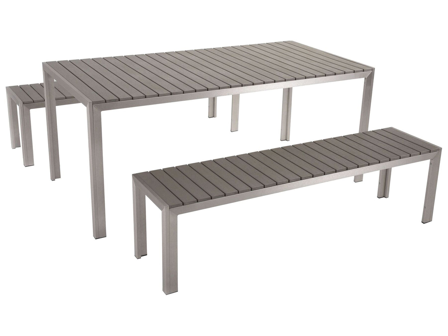Garden Dining Set with Benches 6 Seater NARDO Grey