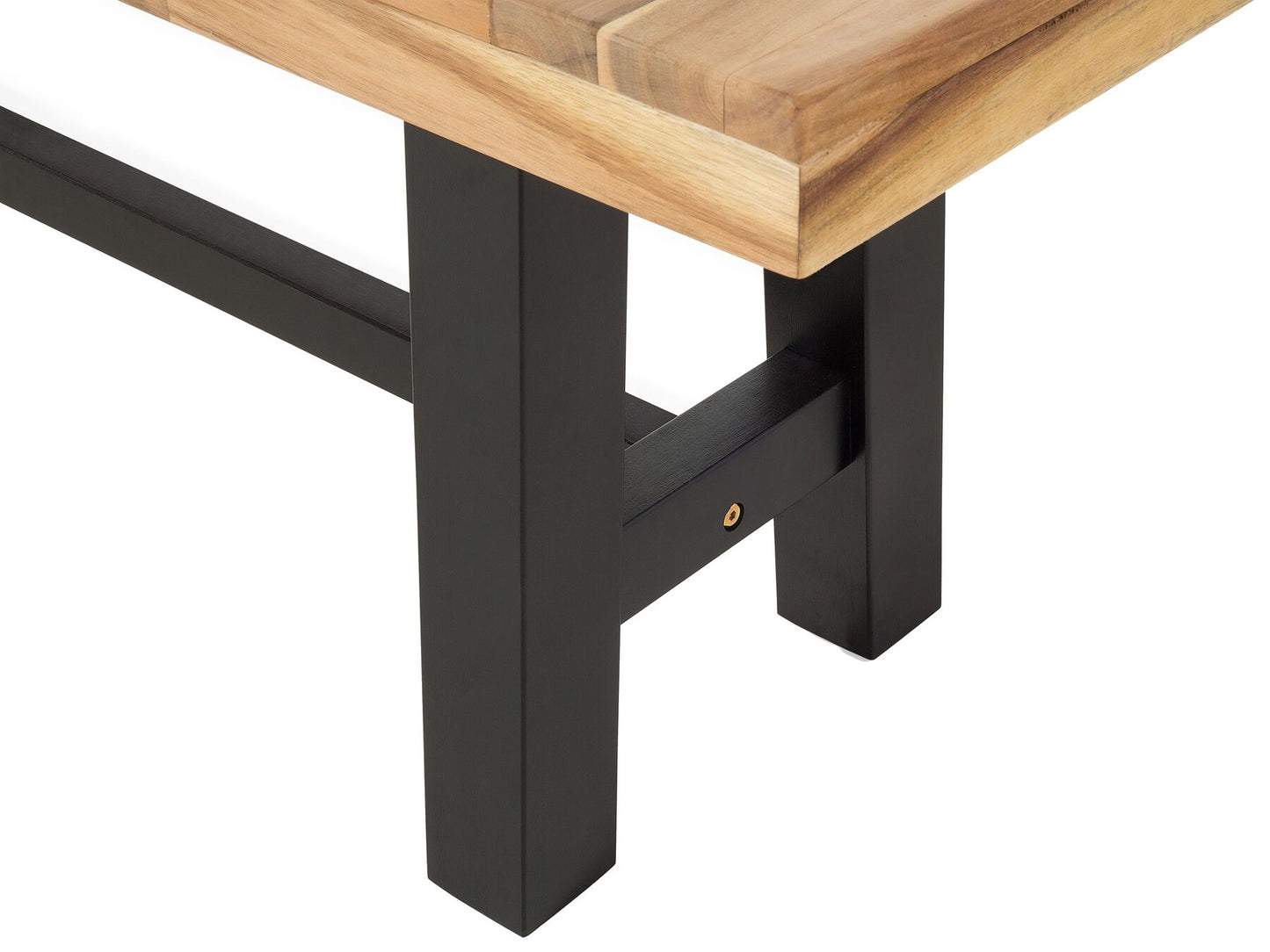 Garden Dining Set 6 Seater SCANIA Acacia Wood Black