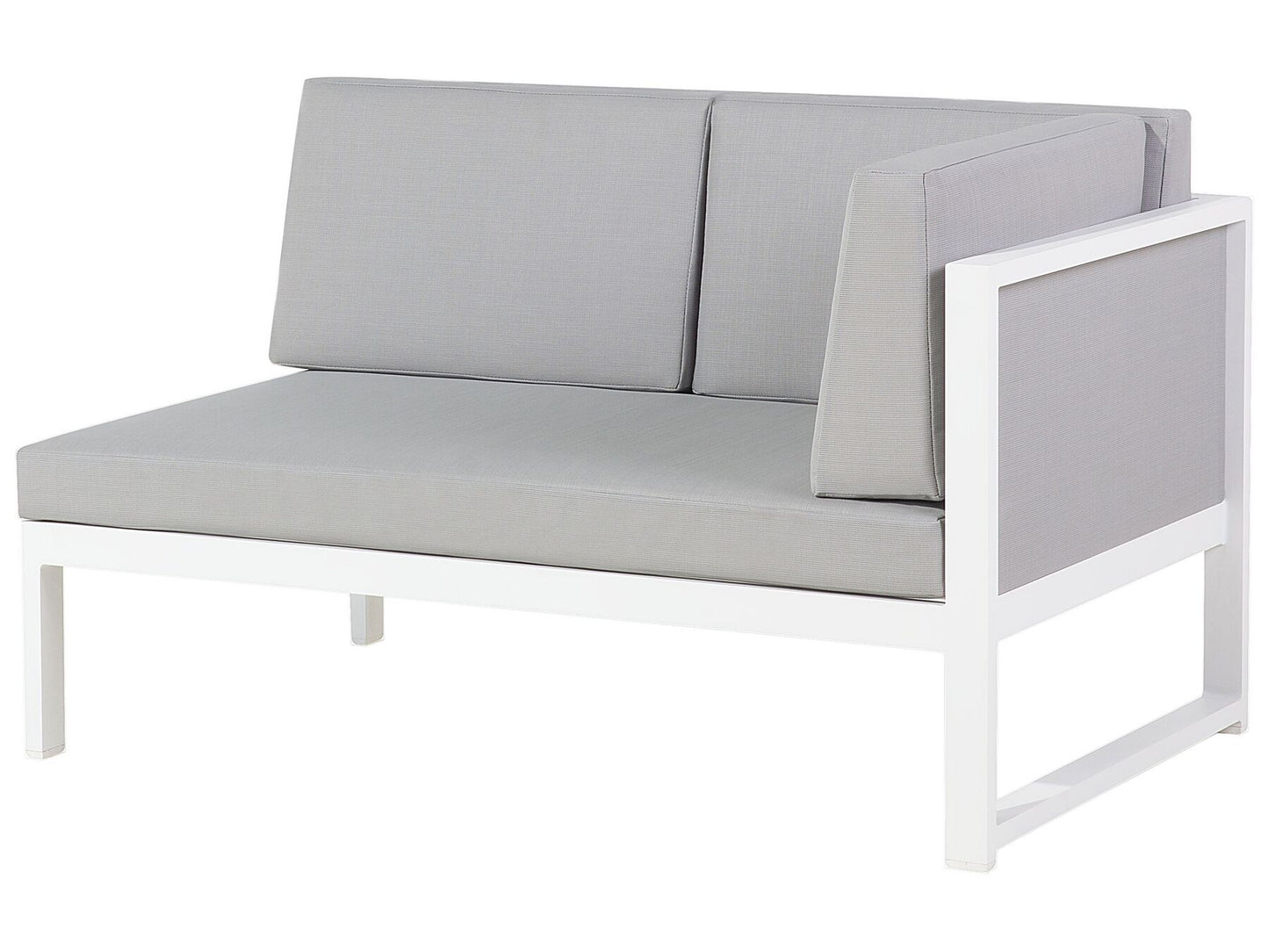 Garden Corner Sofa with Table 6 Seater CASTELLA Left Hand Metal Grey
