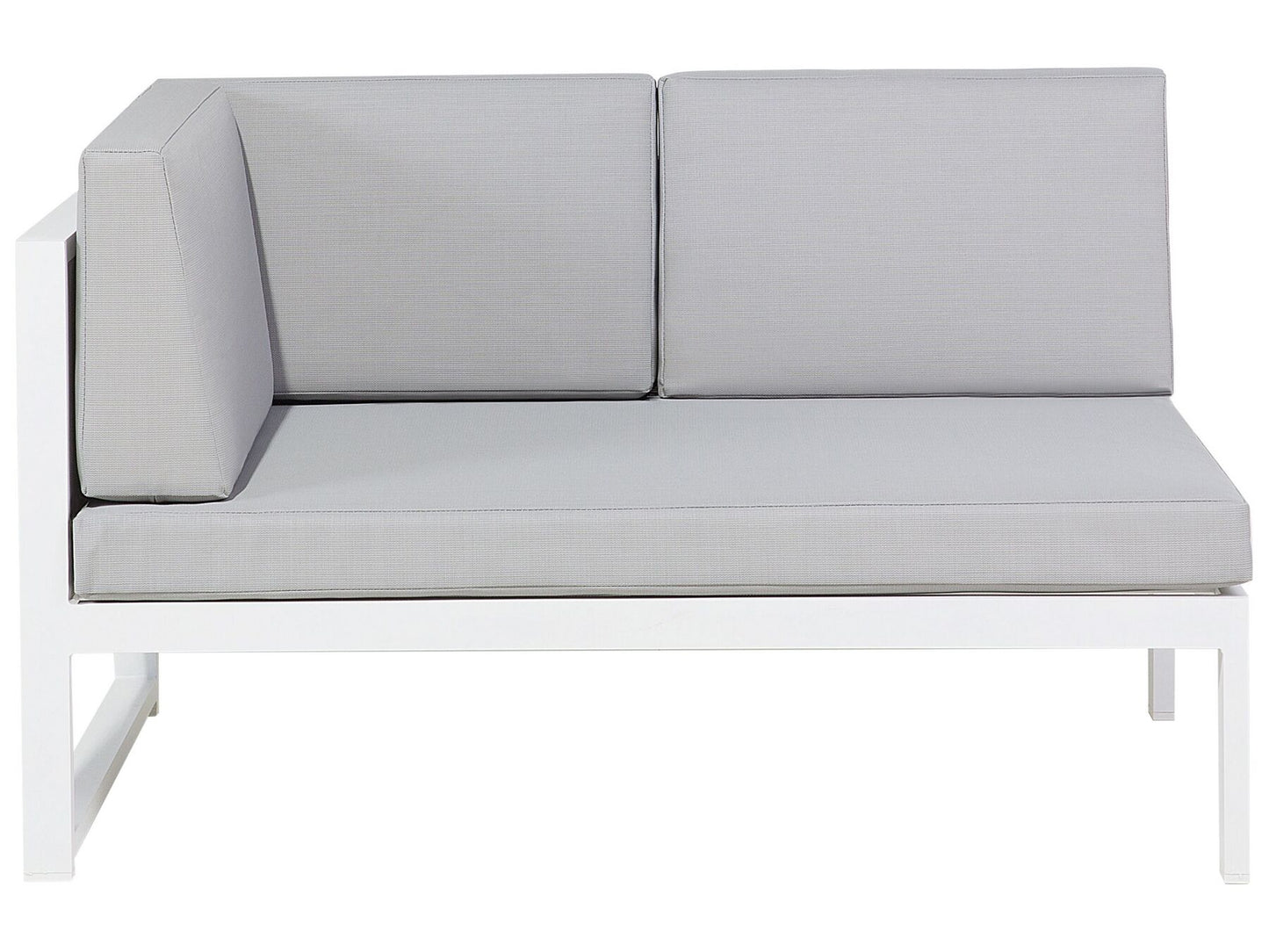Garden Corner Sofa with Table 6 Seater CASTELLA Left Hand Metal Grey
