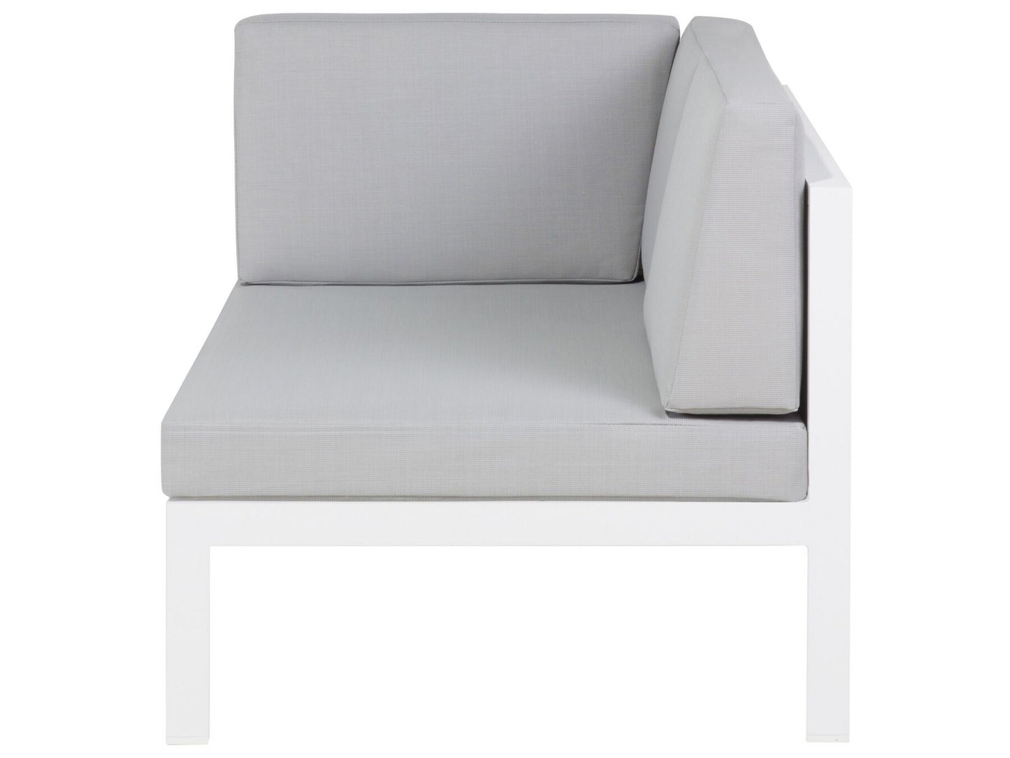 Garden Corner Sofa with Table 6 Seater CASTELLA Left Hand Metal Grey