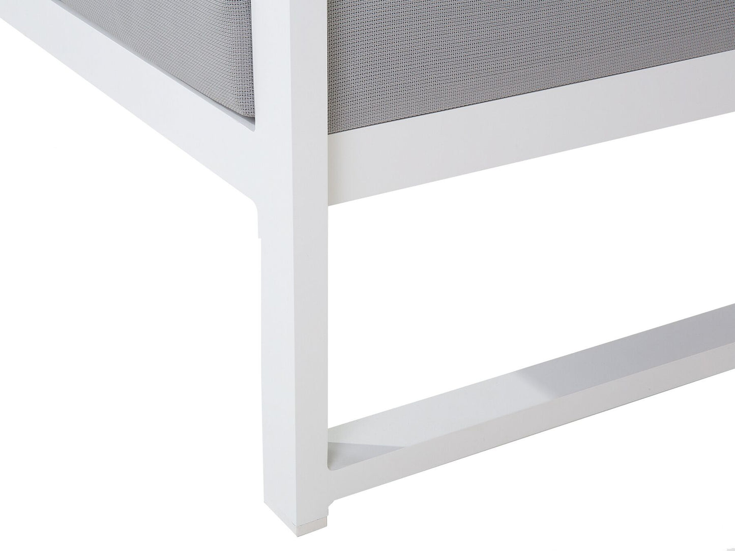 Garden Corner Sofa with Table 6 Seater CASTELLA Left Hand Metal Grey