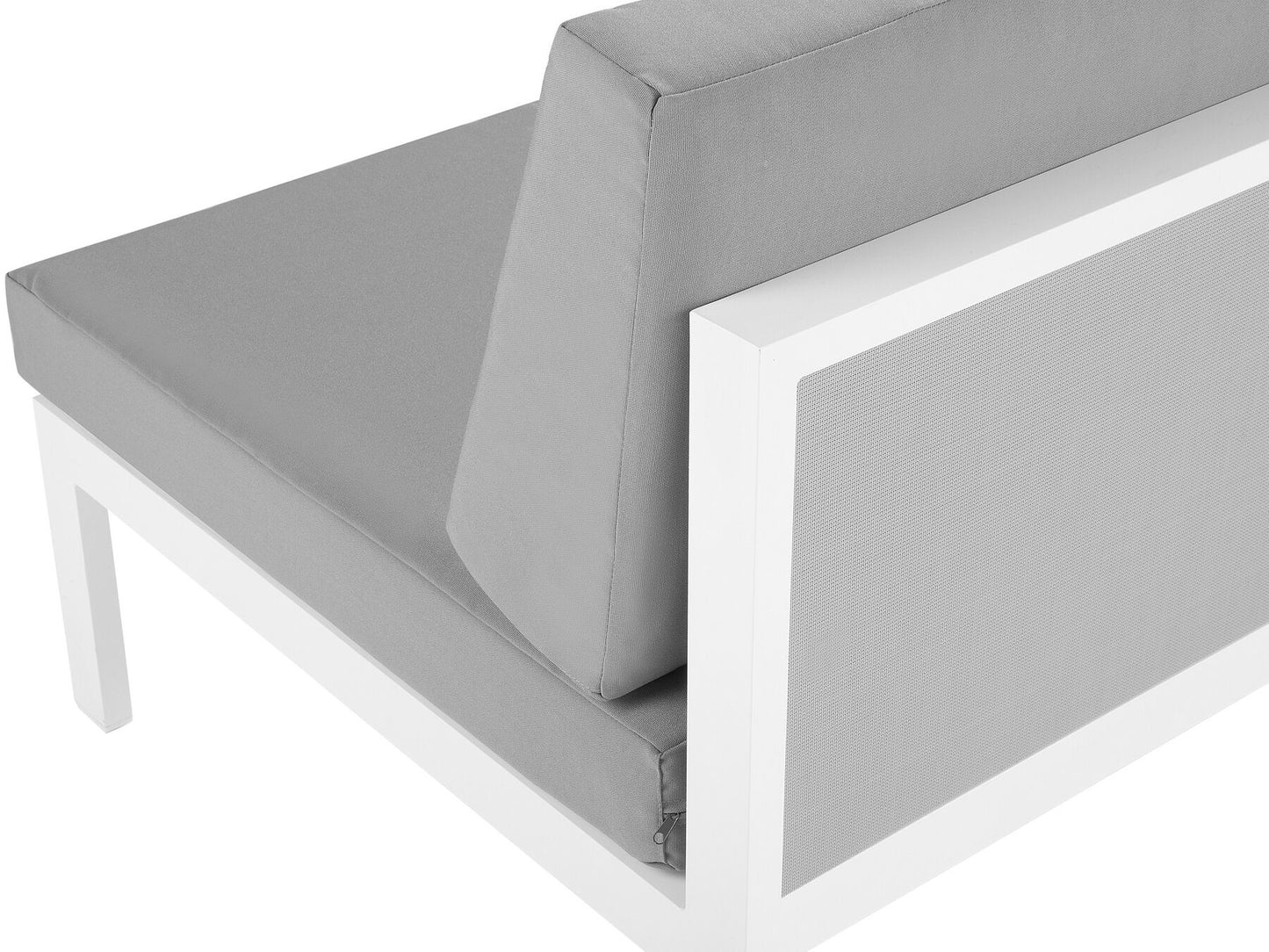 Garden Corner Sofa with Table 6 Seater CASTELLA Left Hand Metal Grey