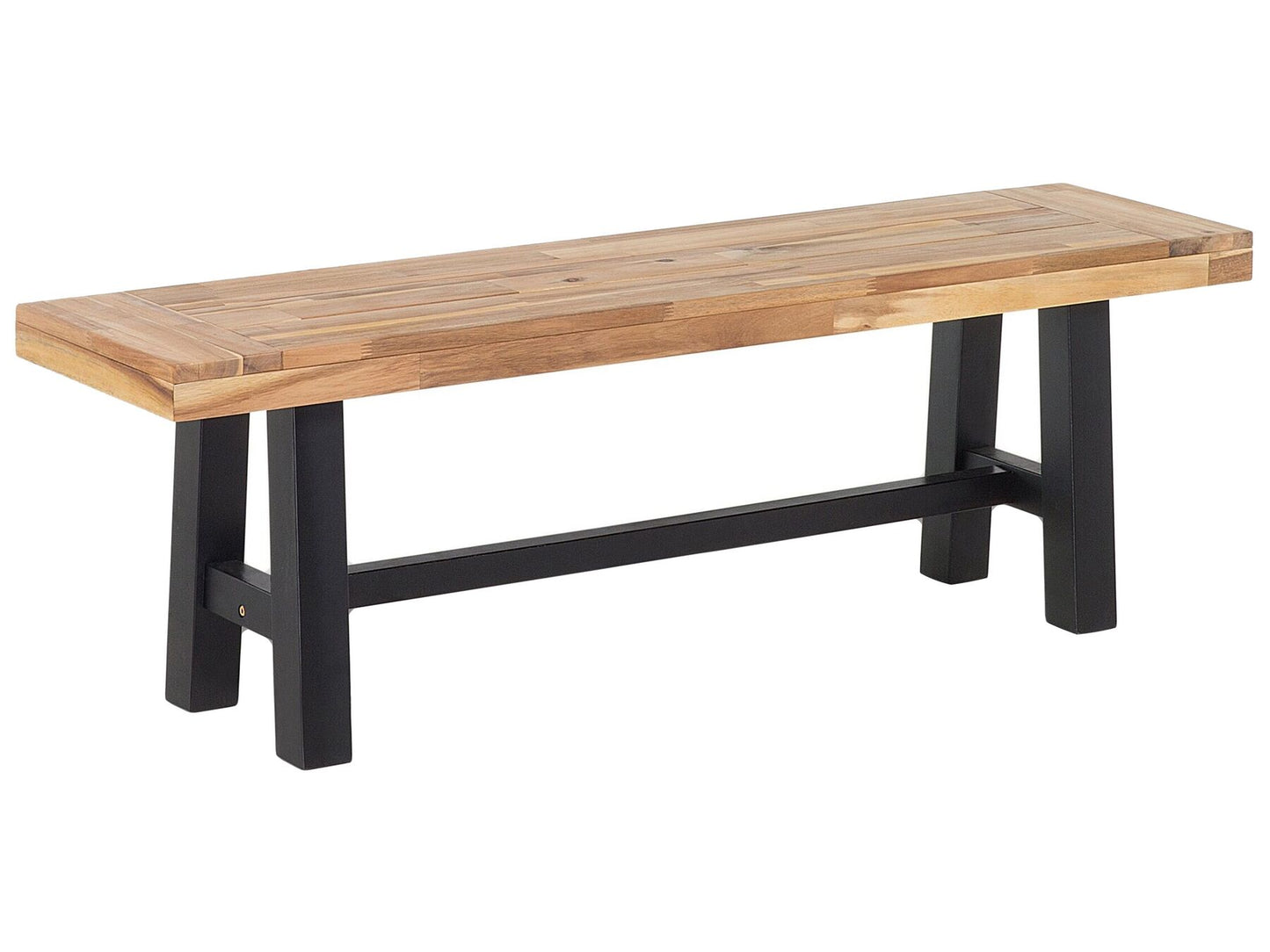 Garden Dining Set 6 Seater SCANIA Acacia Wood Black