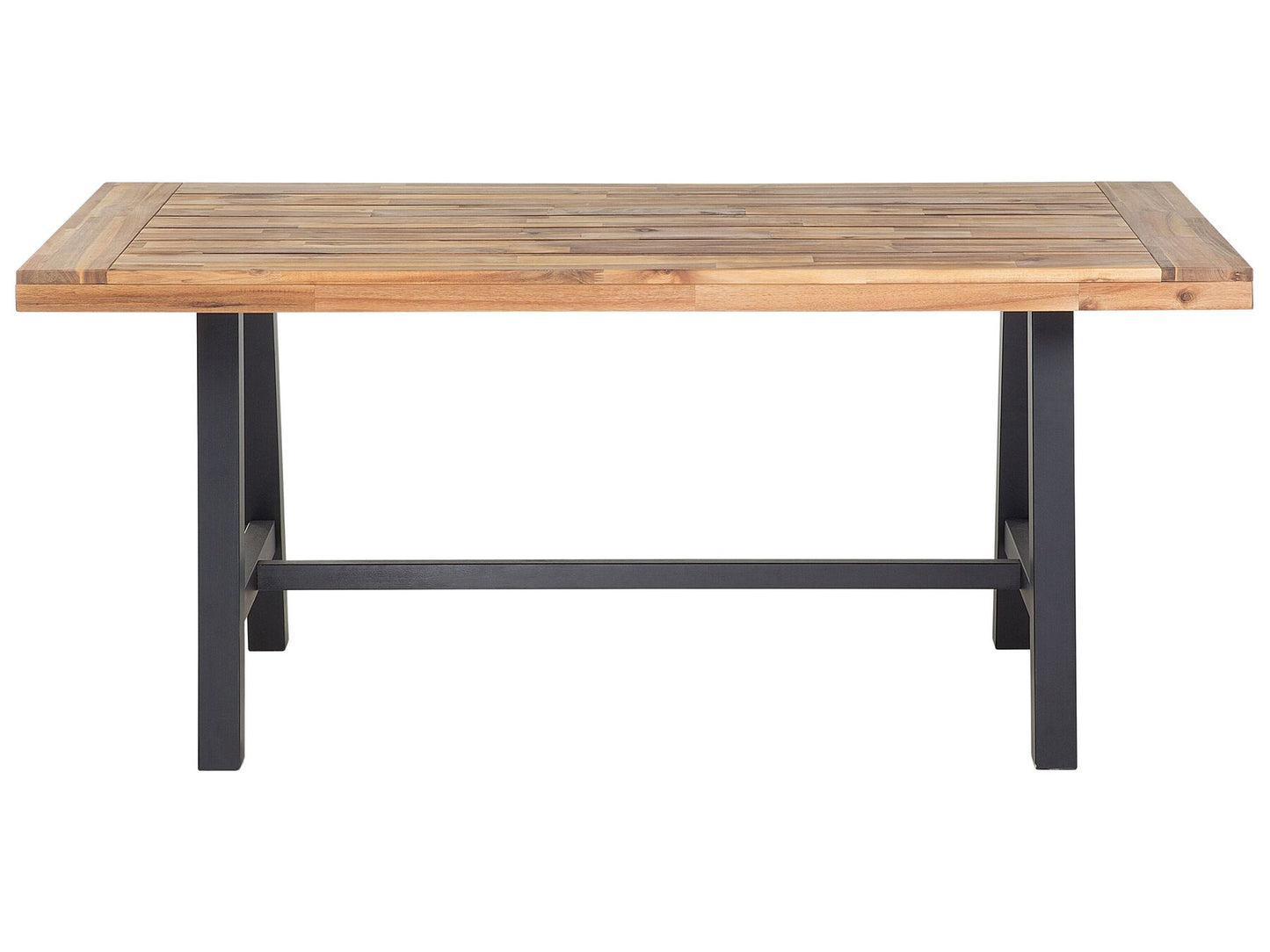 Garden Dining Set 6 Seater SCANIA Acacia Wood Black
