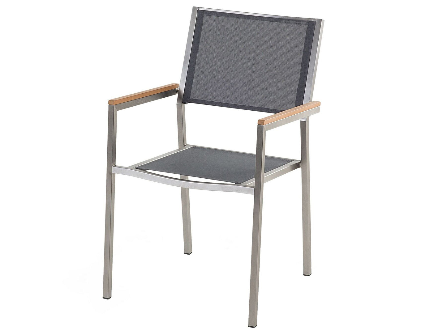 8 Seater Garden Dining Set Cracked Glass Top with Grey Chairs GROSSETO