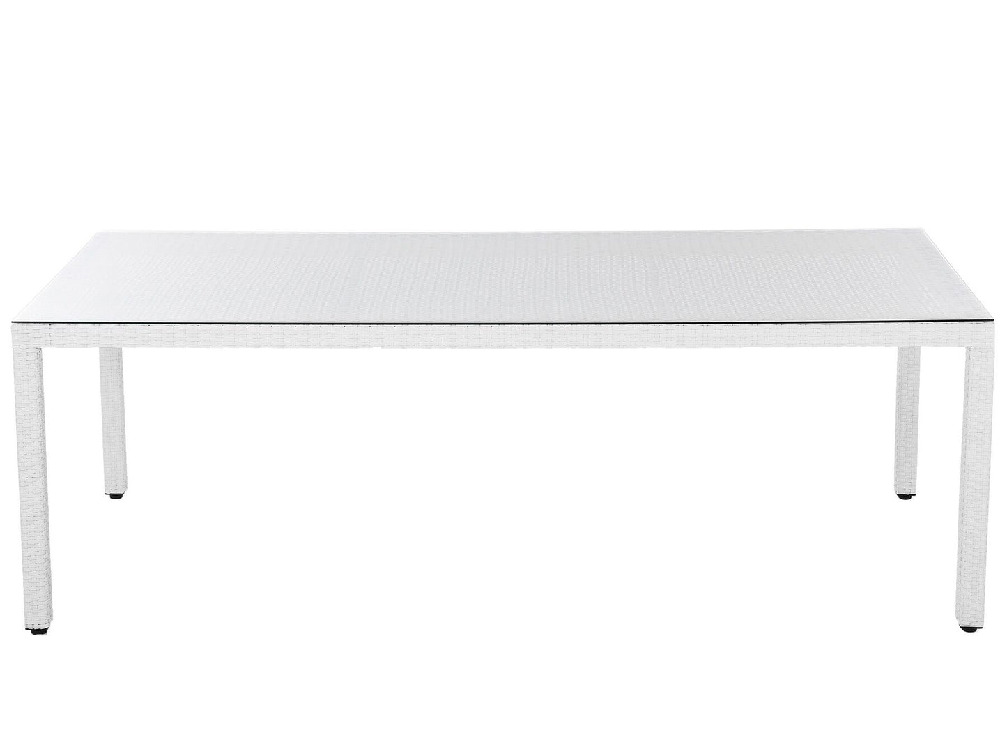 Garden Dining Table cm cm Glass White