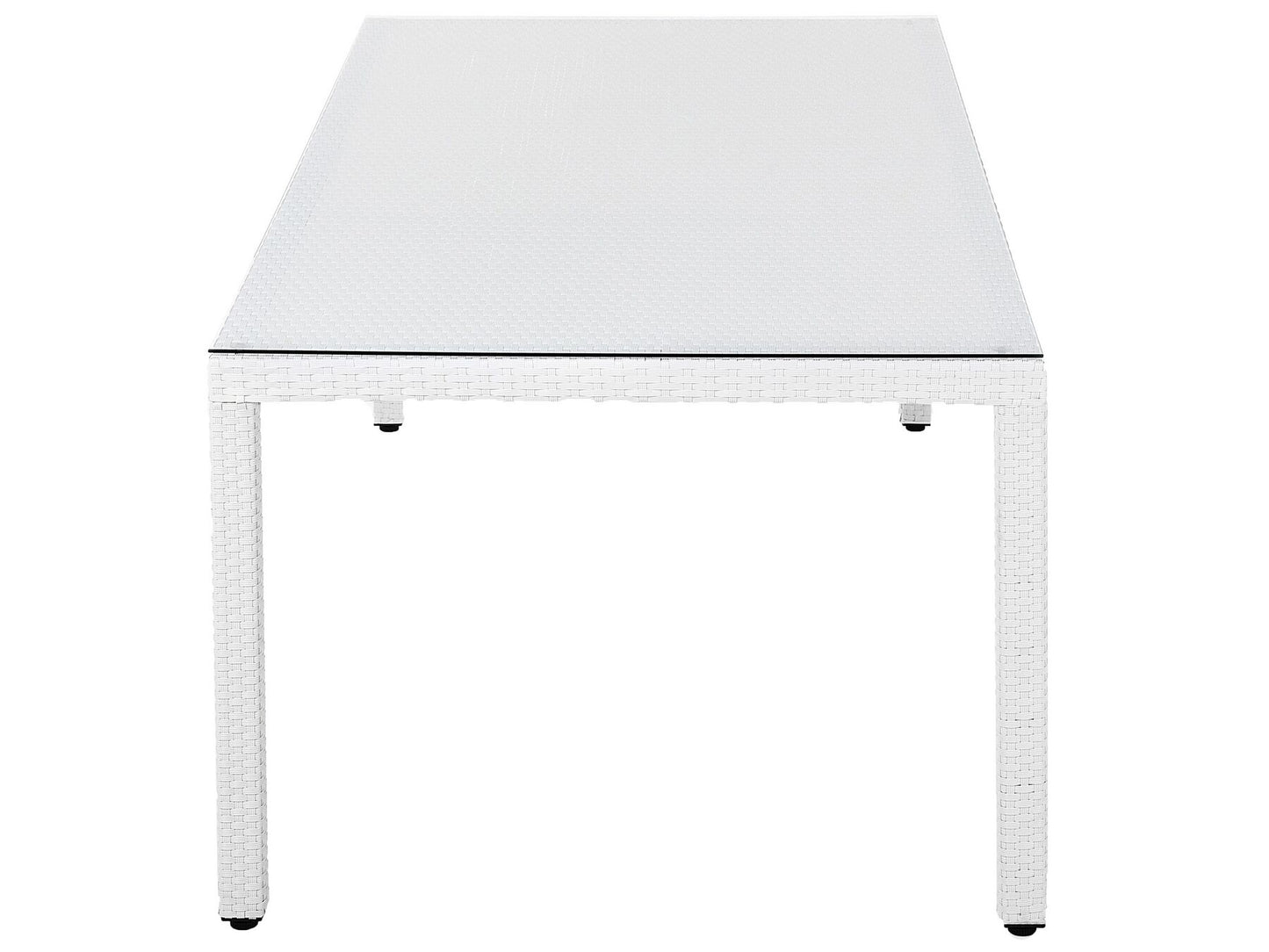 Garden Dining Table cm cm Glass White