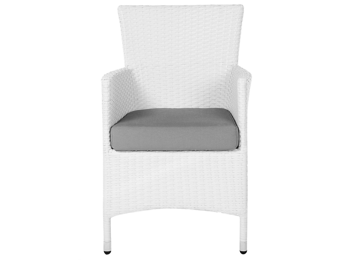 Garden Dining Set 8 Seater ITALY with Cushions PE Rattan White