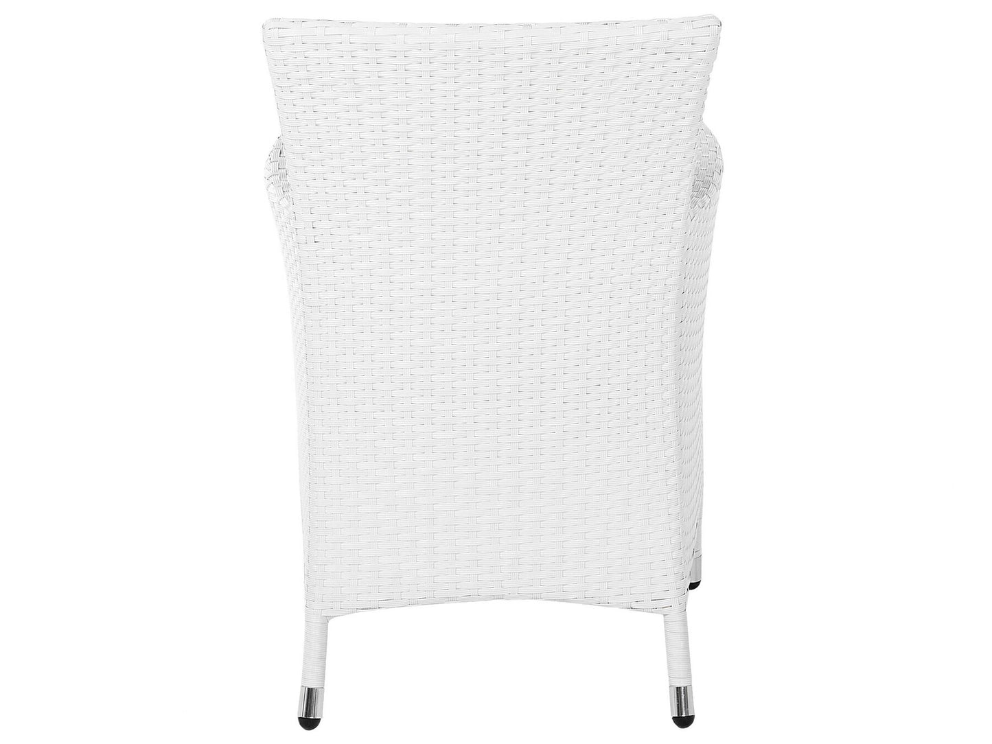 Garden Dining Set 8 Seater ITALY with Cushions PE Rattan White