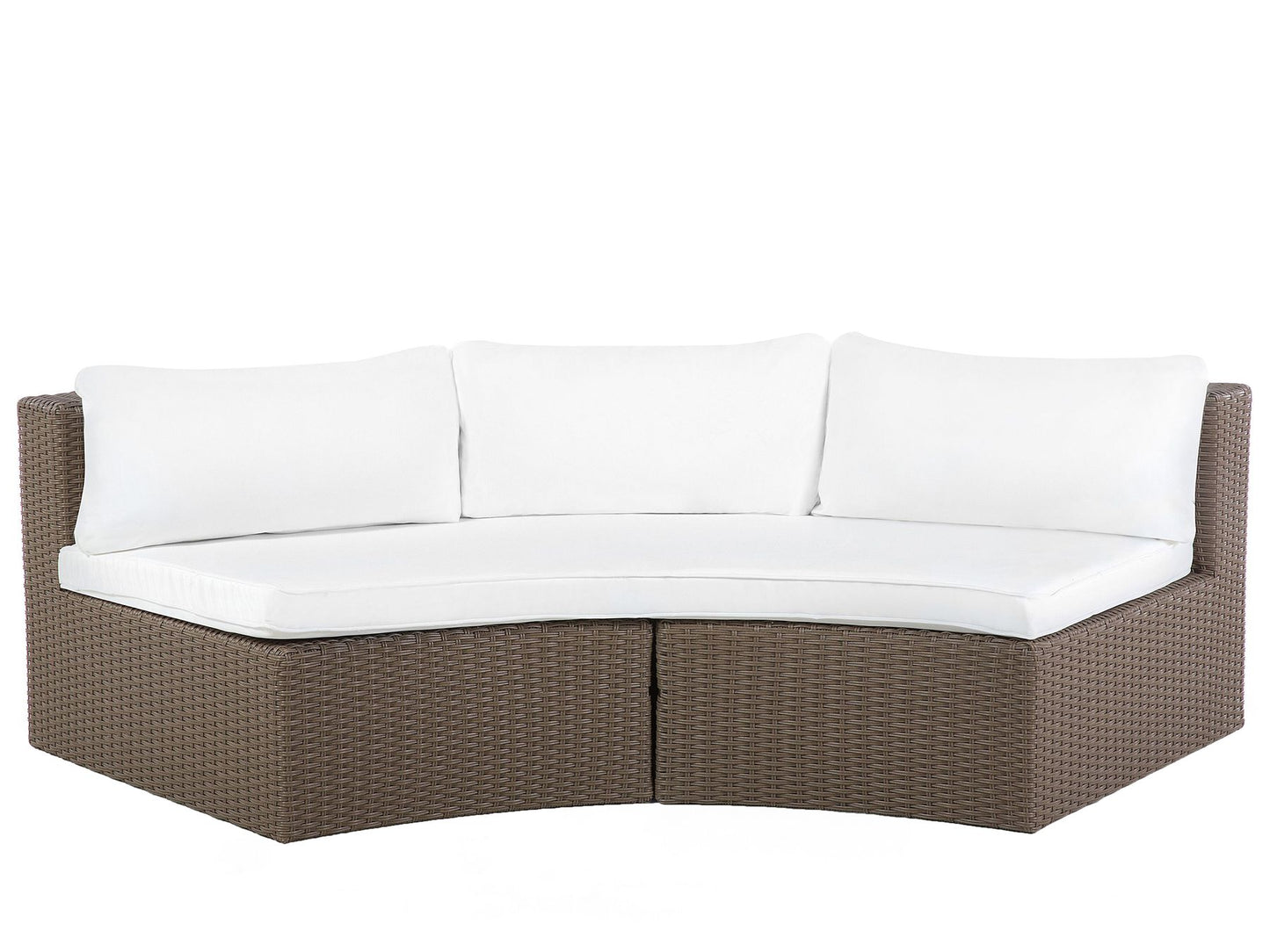 Garden Lounge Set with Table 9 Seater SEVERO PE Rattan Brown