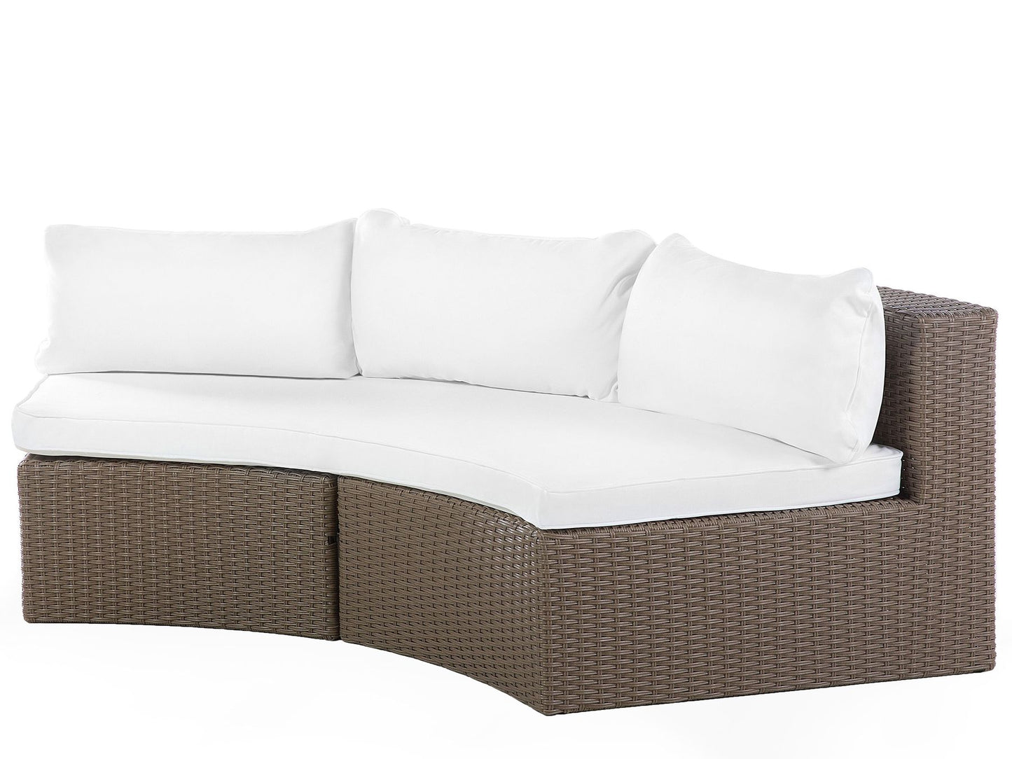 Garden Lounge Set with Table 9 Seater SEVERO PE Rattan Brown