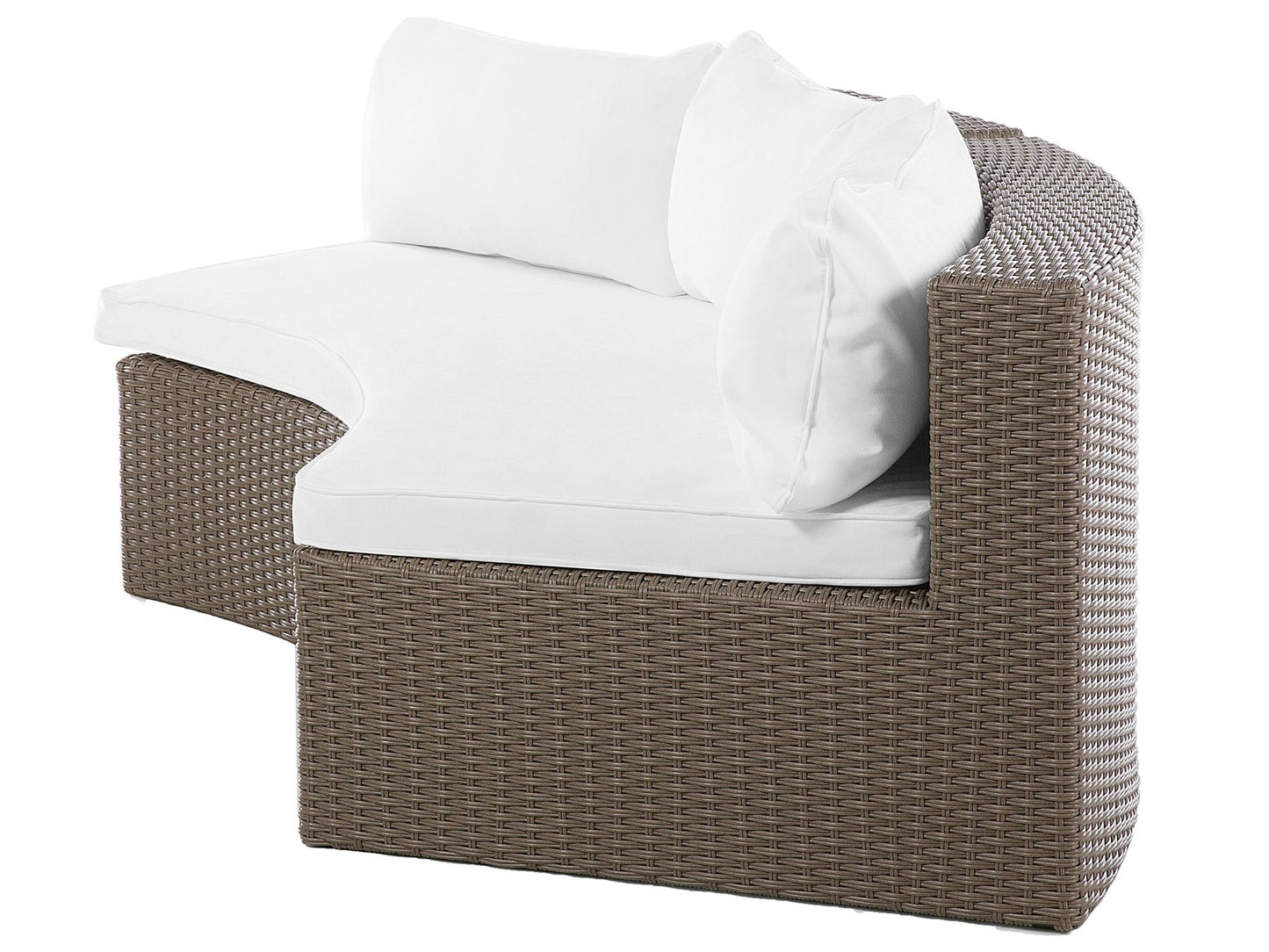 Garden Lounge Set with Table 9 Seater SEVERO PE Rattan Brown