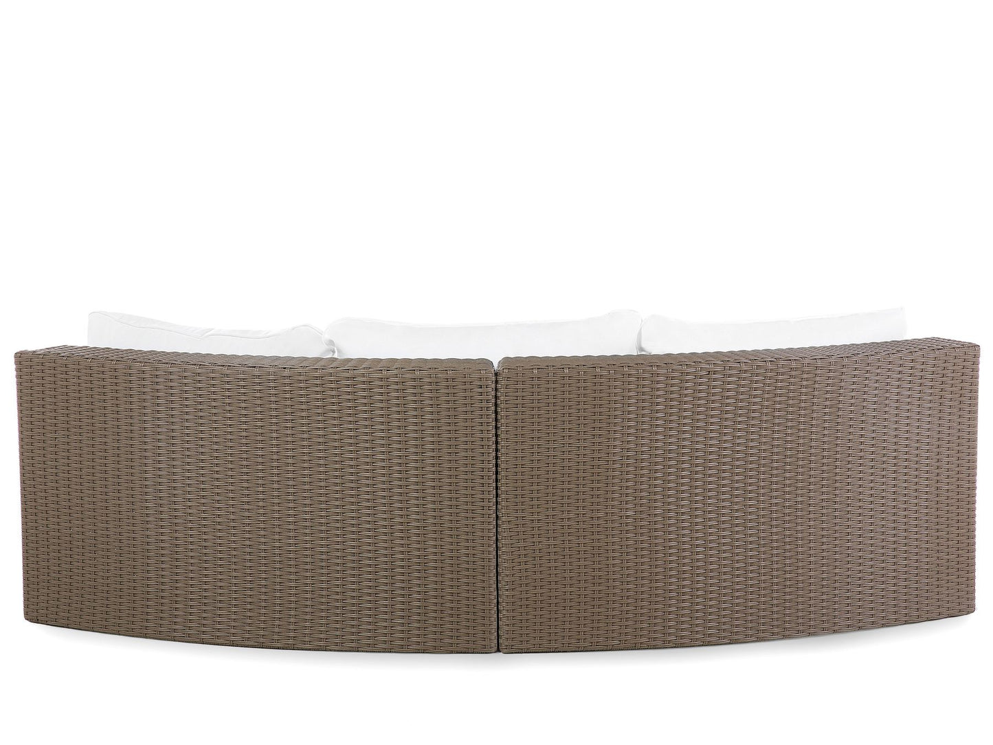 Garden Lounge Set with Table 9 Seater SEVERO PE Rattan Brown