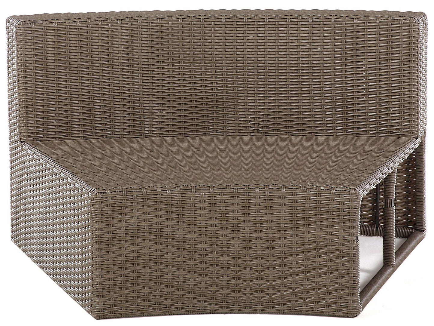 Garden Lounge Set with Table 9 Seater SEVERO PE Rattan Brown
