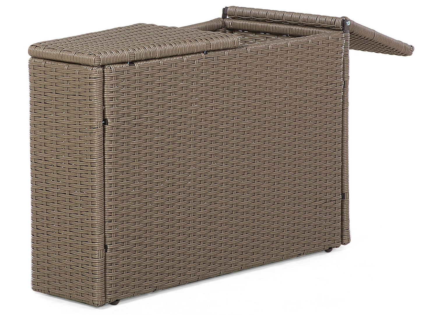 Garden Lounge Set with Table 9 Seater SEVERO PE Rattan Brown