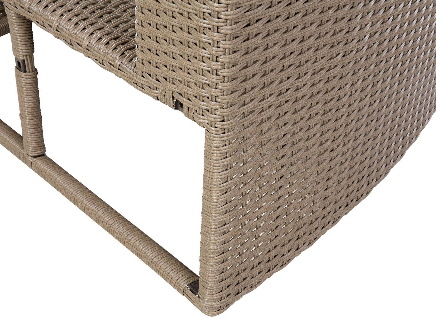 Garden Lounge Set with Table 9 Seater SEVERO PE Rattan Brown