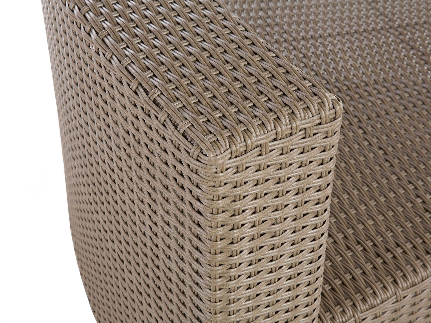 Garden Lounge Set with Table 9 Seater SEVERO PE Rattan Brown
