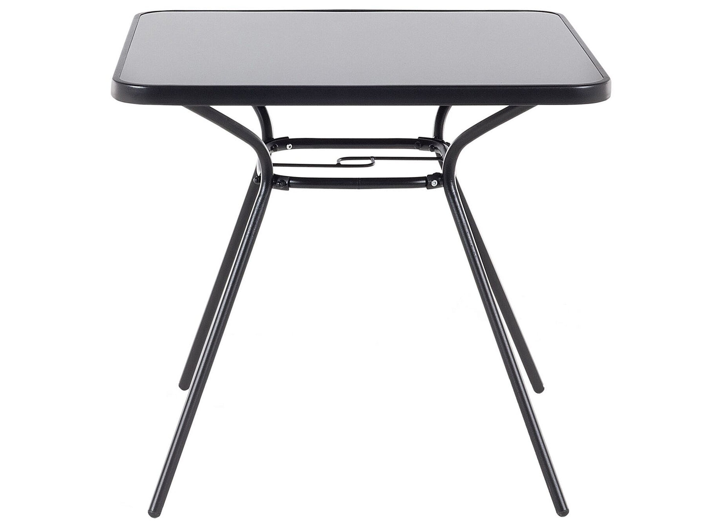 Garden Dining Set 4 Seater LIVO Metal Black