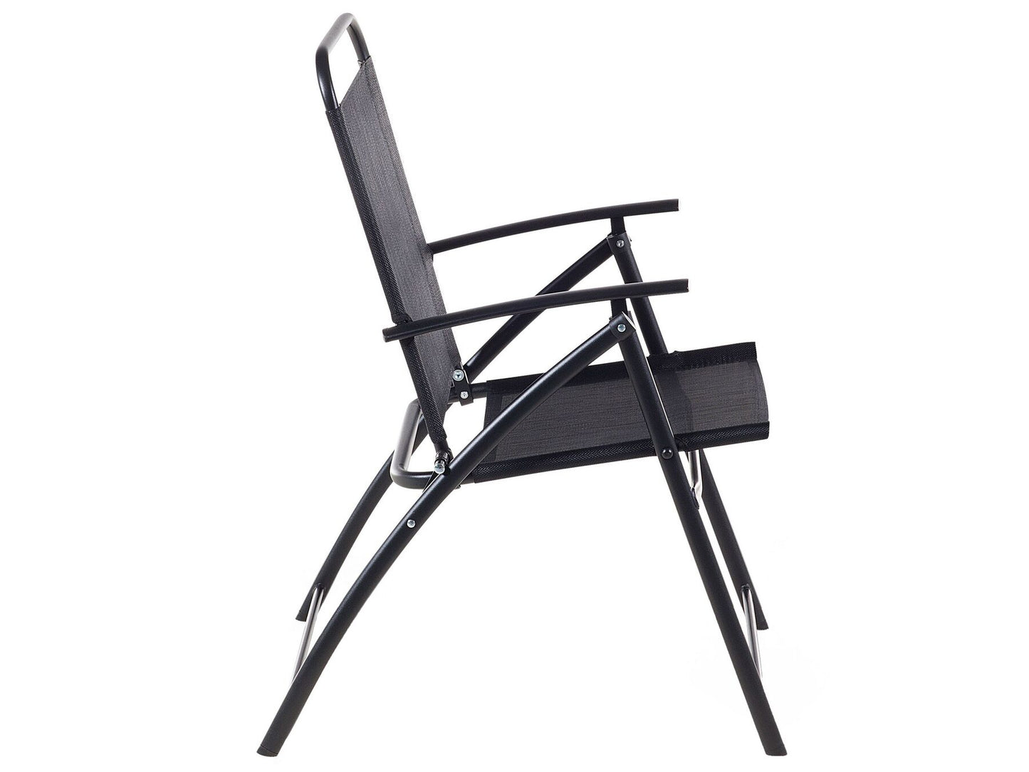 Garden Dining Set 4 Seater LIVO Metal Black