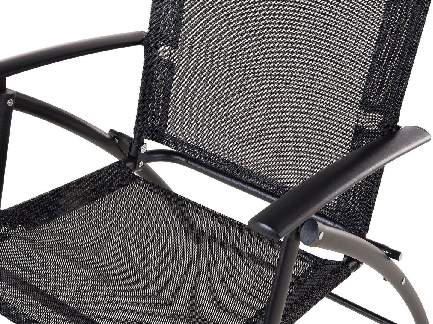 Garden Dining Set 4 Seater LIVO Metal Black