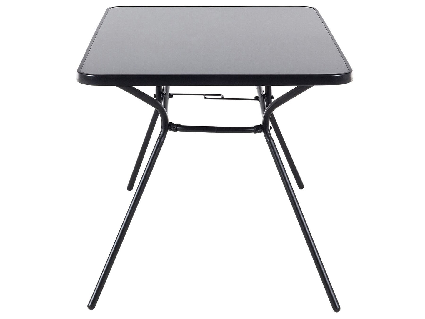 Garden Dining Set 6 Seater LIVO Metal Black