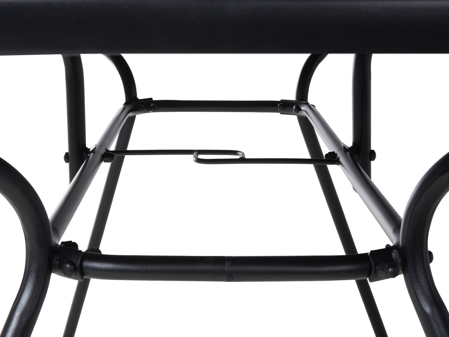 Garden Dining Set 6 Seater LIVO Metal Black