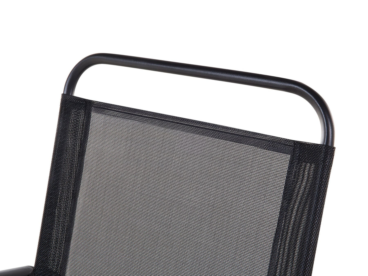 Garden Dining Set 6 Seater LIVO Metal Black