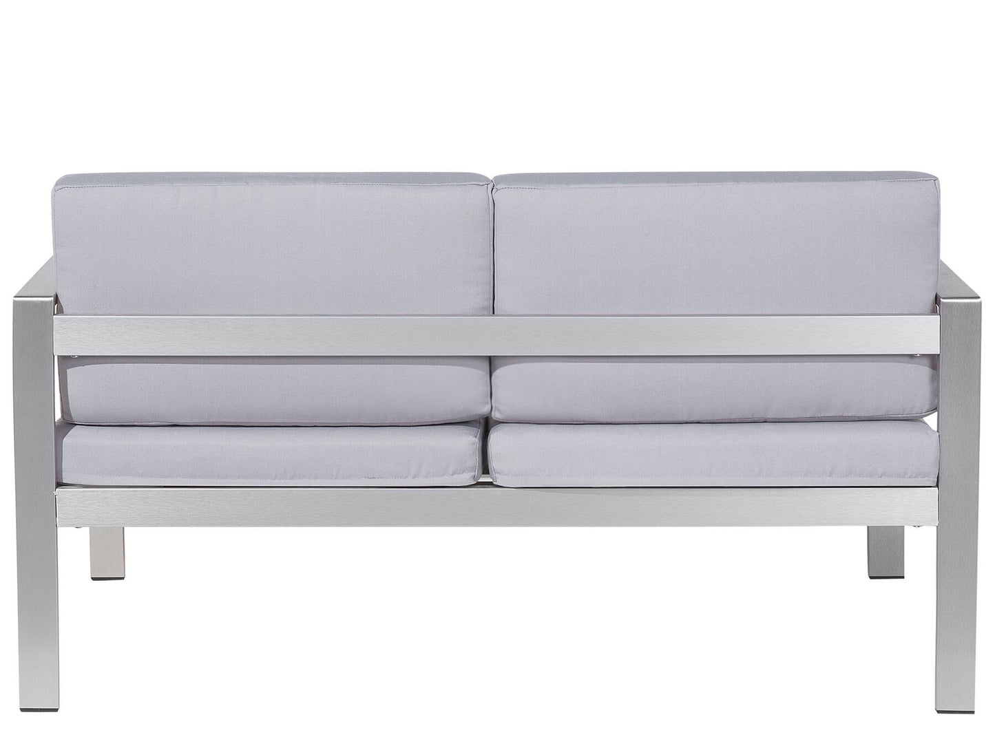 Garden Sofa 2 Seater SALERNO Metal Light Grey