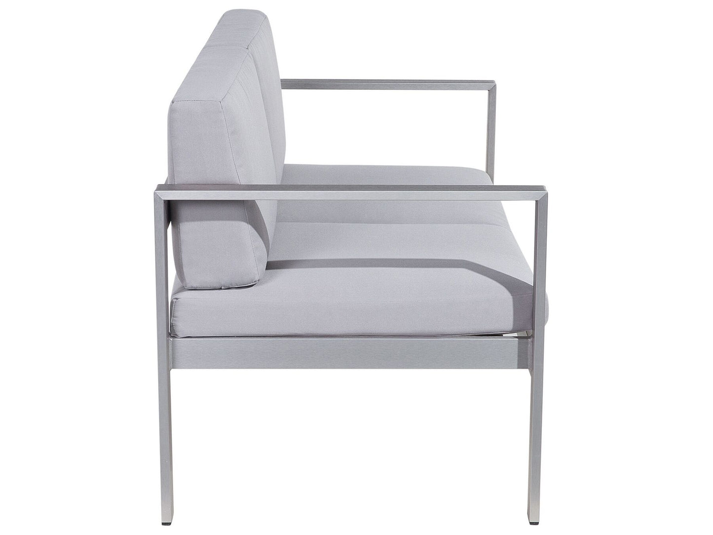 Garden Sofa 2 Seater SALERNO Metal Light Grey
