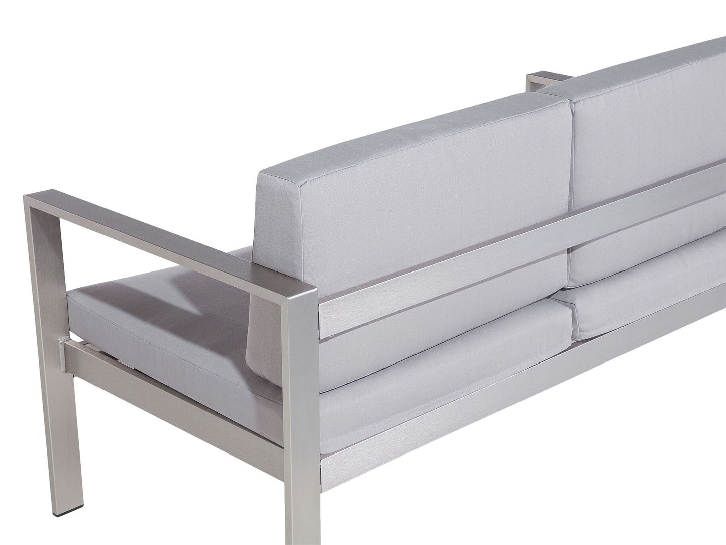 Garden Sofa 2 Seater SALERNO Metal Light Grey