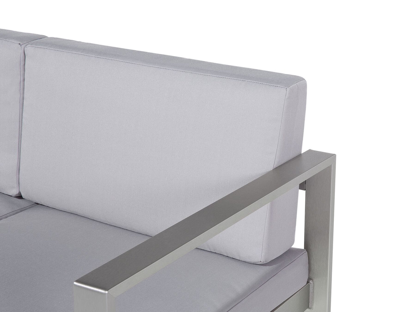 Garden Sofa 2 Seater SALERNO Metal Light Grey