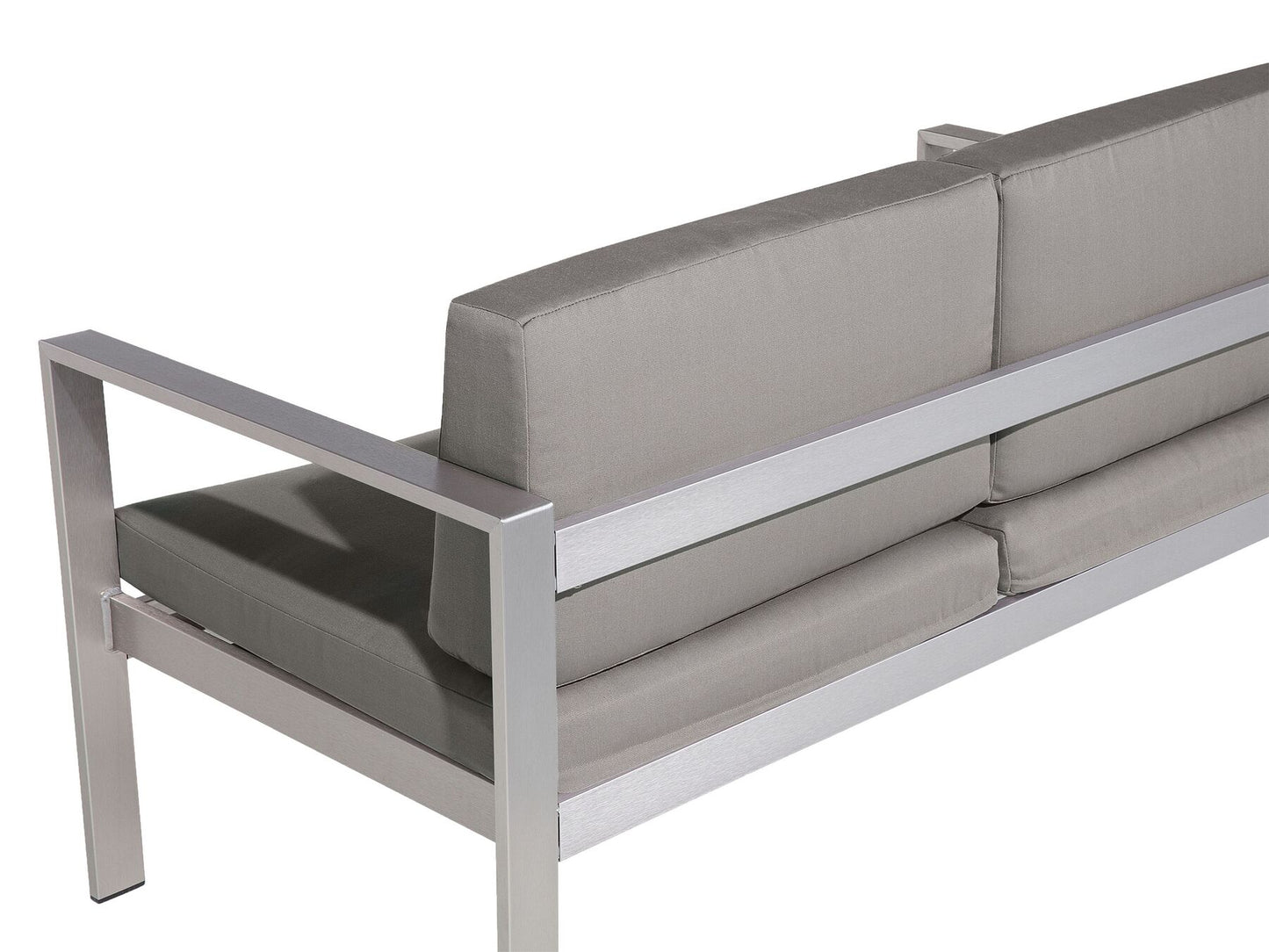 Garden Sofa 2 Seater SALERNO Metal Dark Grey