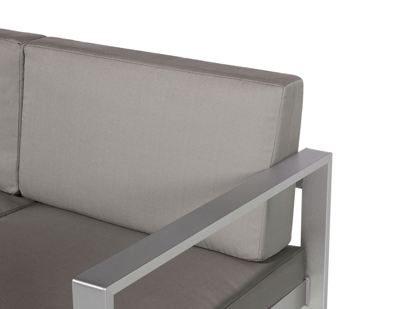Garden Sofa 2 Seater SALERNO Metal Dark Grey