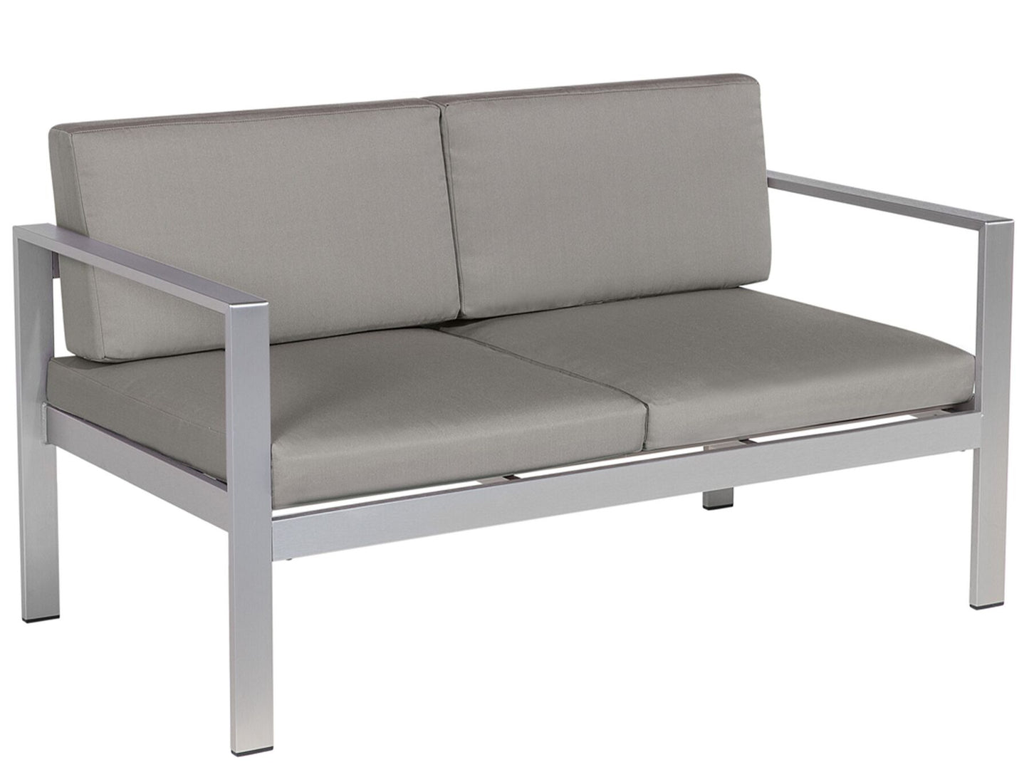 Garden Lounge Set with Table 4 Seater SALERNO Metal Dark Grey