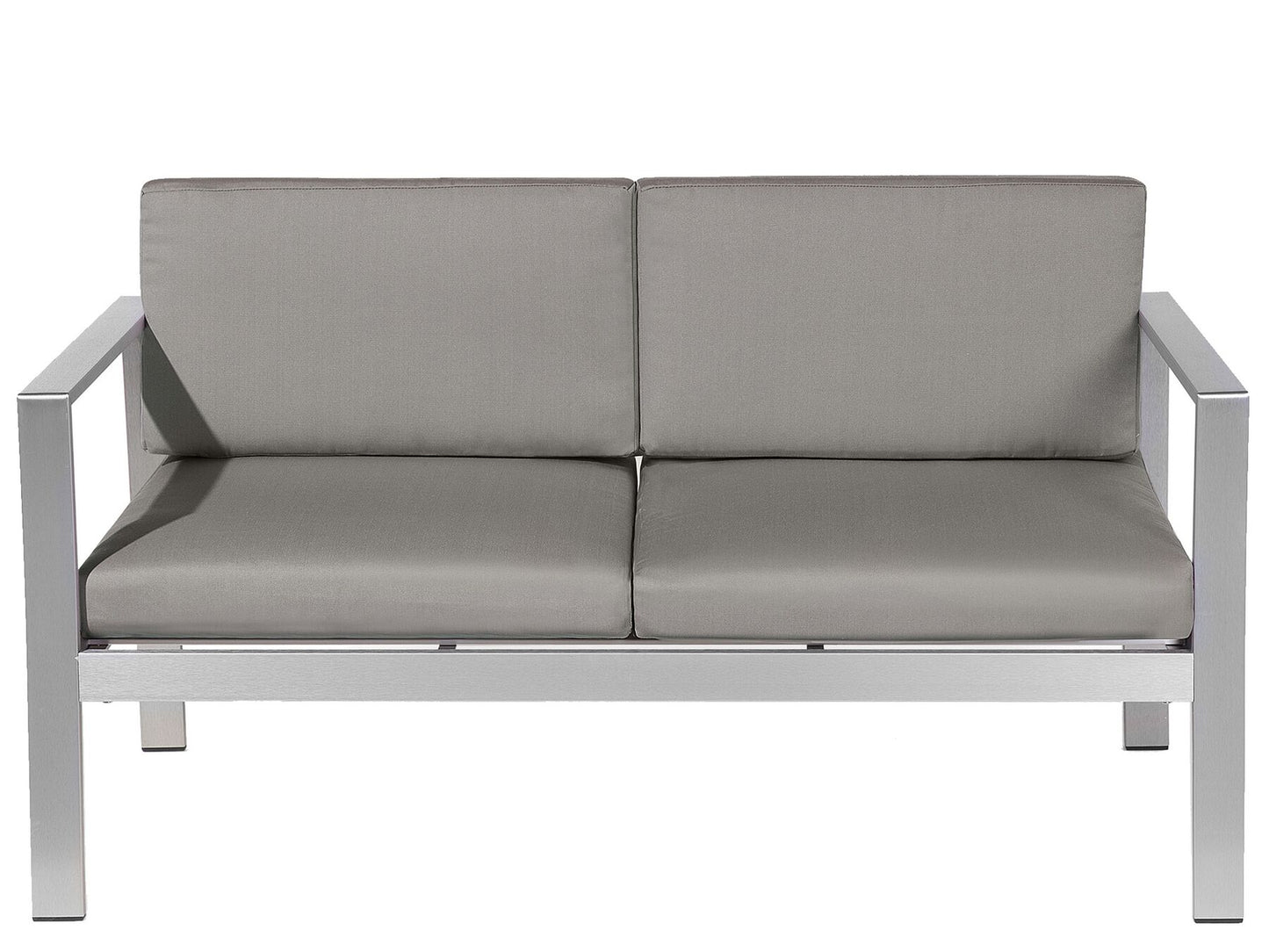 Garden Lounge Set with Table 4 Seater SALERNO Metal Dark Grey