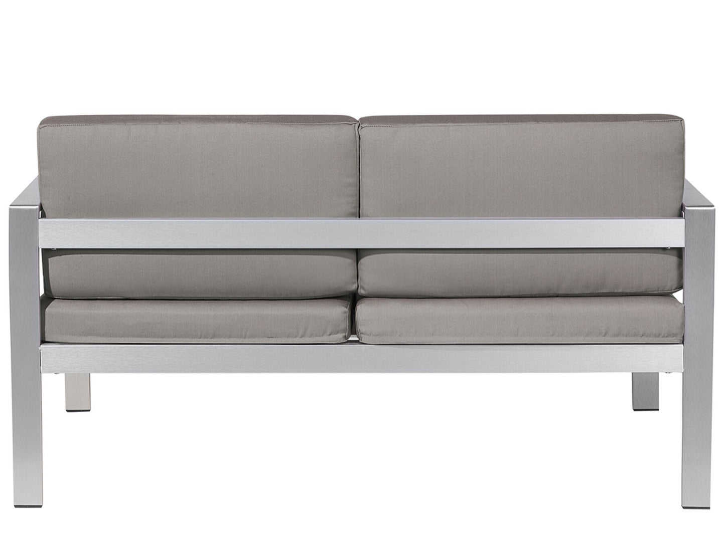 Garden Lounge Set with Table 4 Seater SALERNO Metal Dark Grey