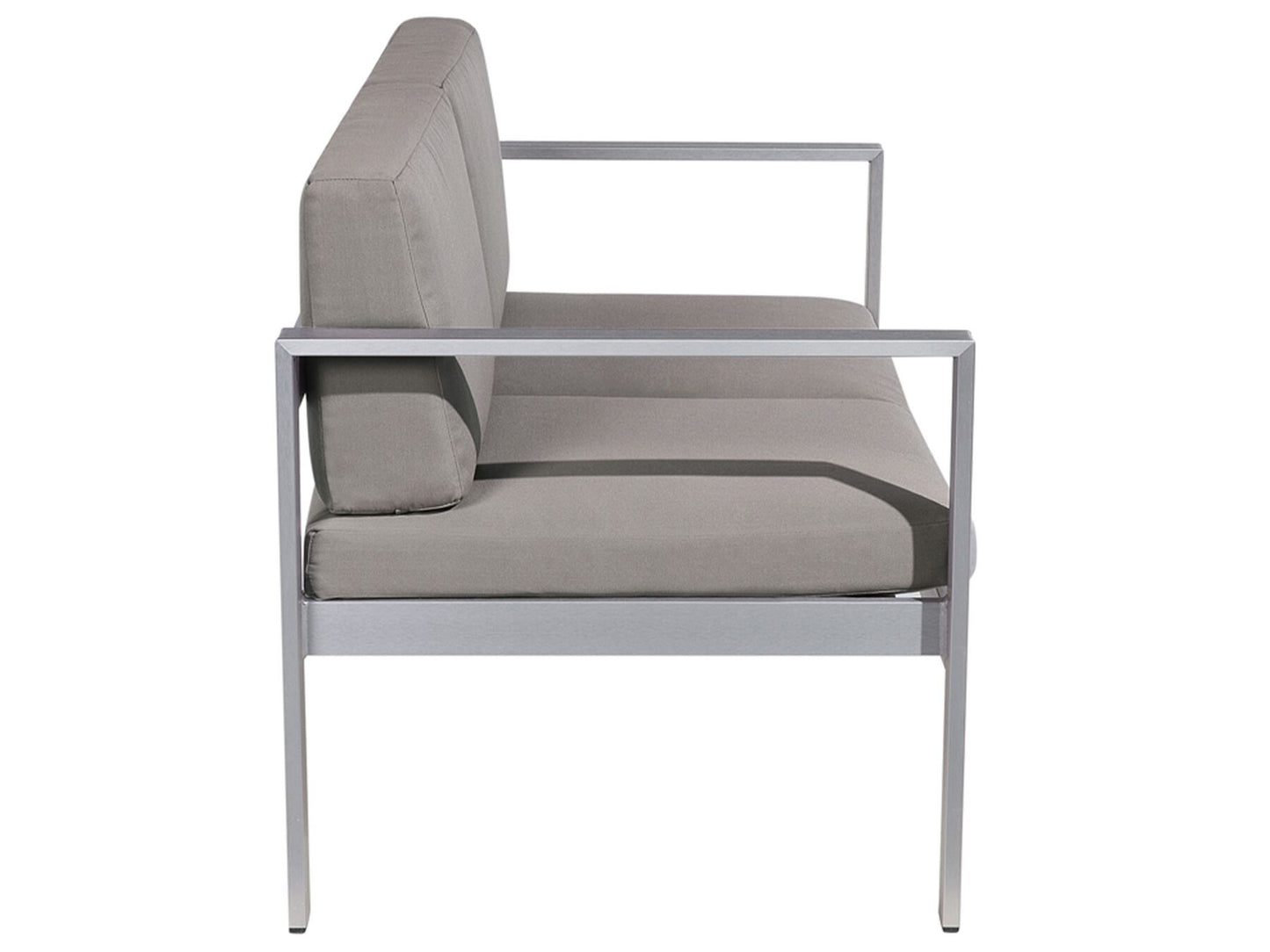 Garden Lounge Set with Table 4 Seater SALERNO Metal Dark Grey