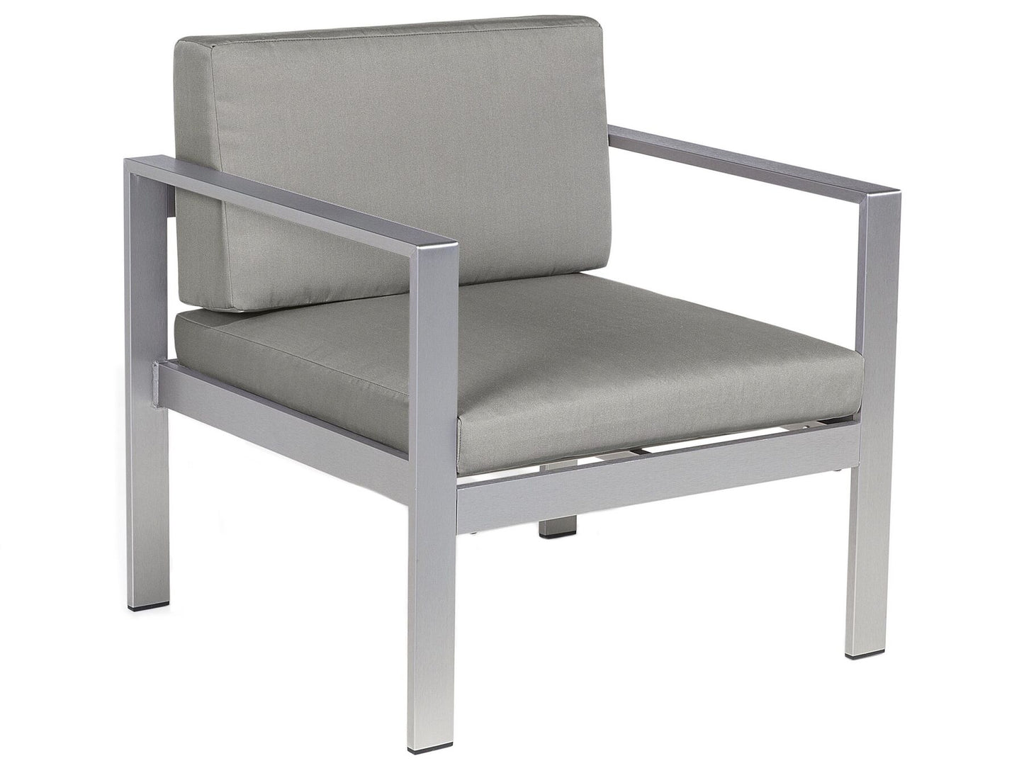 Garden Lounge Set with Table 4 Seater SALERNO Metal Dark Grey