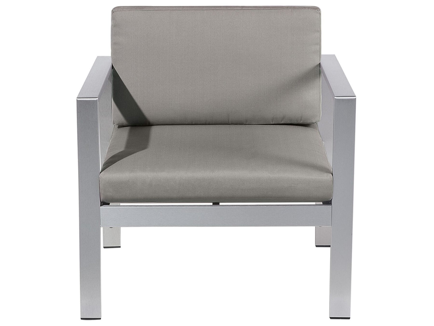 Garden Lounge Set with Table 4 Seater SALERNO Metal Dark Grey