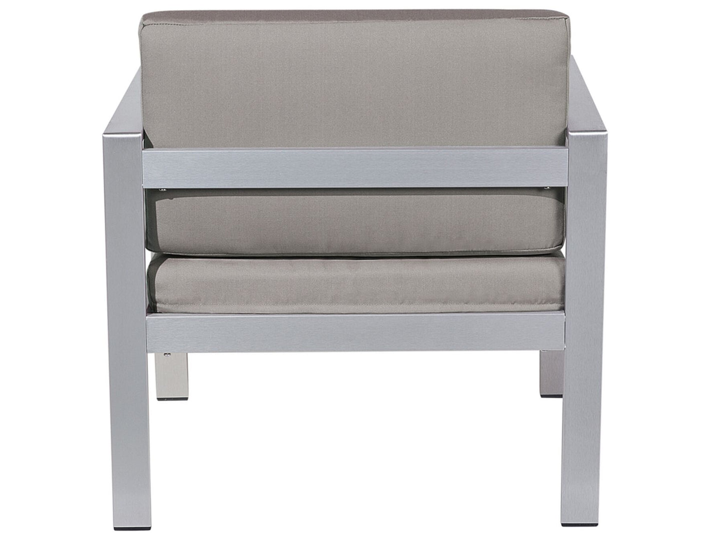 Garden Lounge Set with Table 4 Seater SALERNO Metal Dark Grey