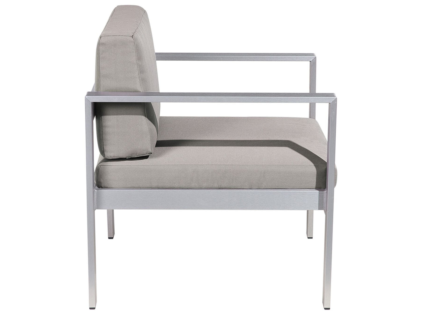 Garden Lounge Set with Table 4 Seater SALERNO Metal Dark Grey