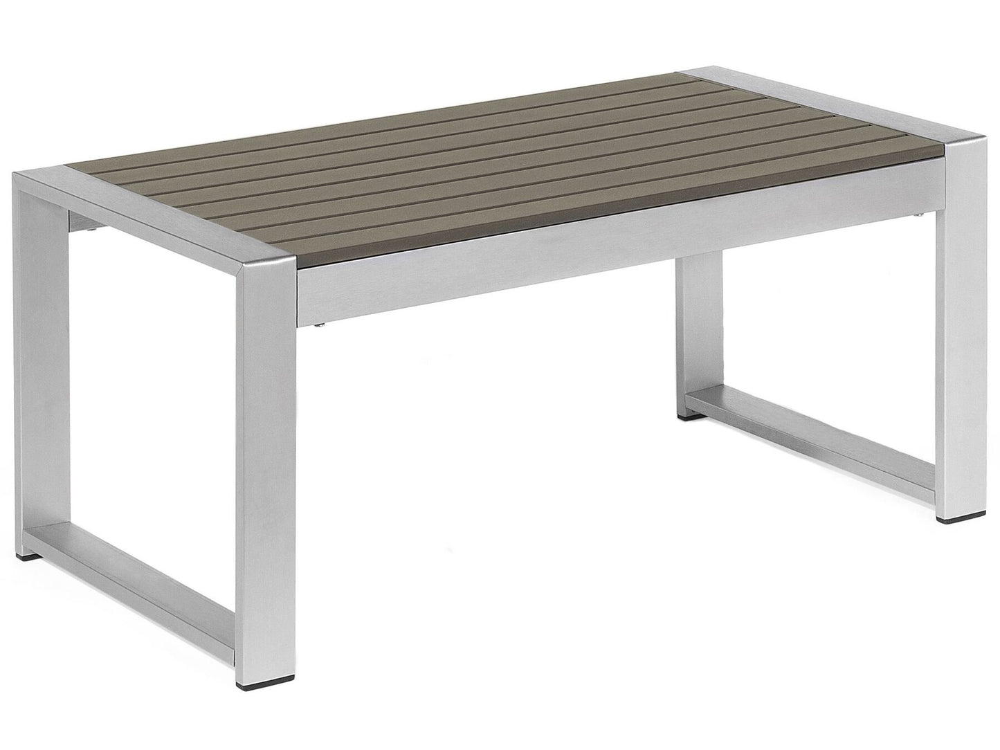 Garden Lounge Set with Table 4 Seater SALERNO Metal Dark Grey