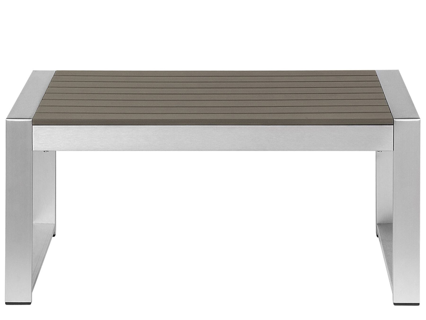 Garden Lounge Set with Table 4 Seater SALERNO Metal Dark Grey