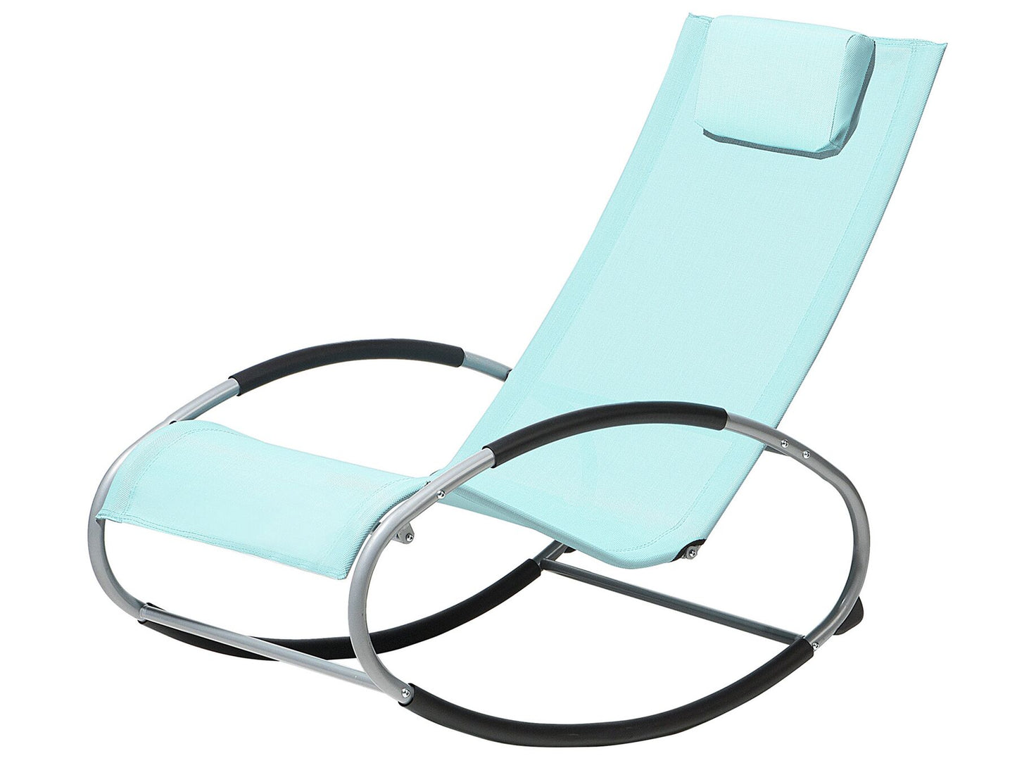 Rocking Sun Lounger Light Blue CAMPO