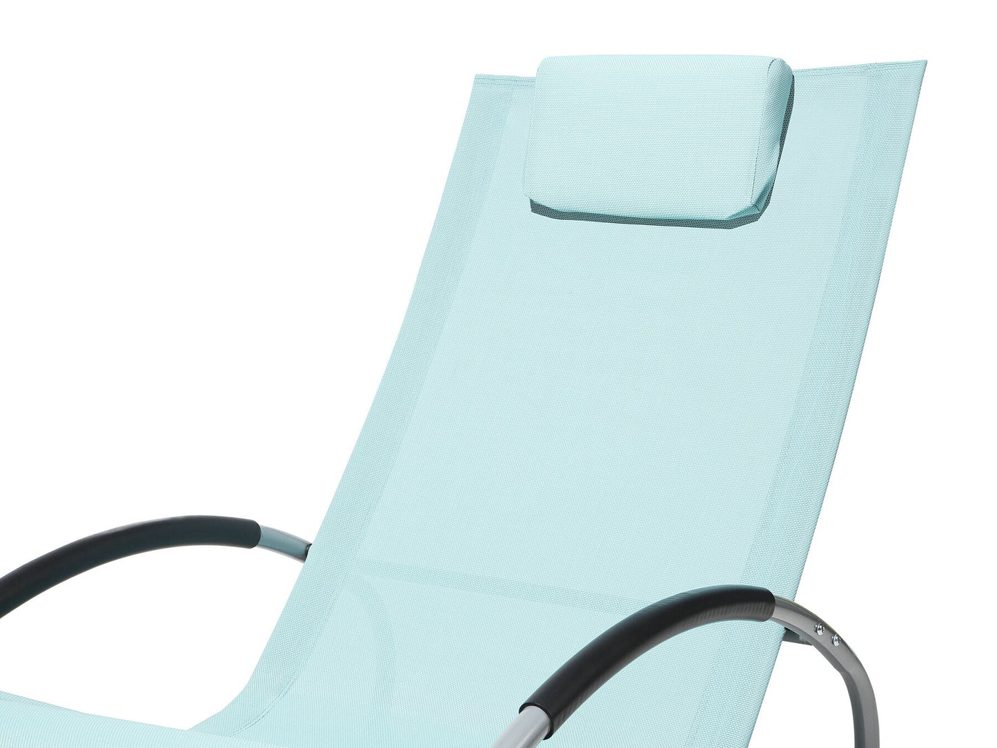 Rocking Sun Lounger Light Blue CAMPO